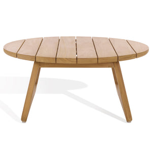 Gale Teak Outdoor Coffee Table — Low-Profile Solid Teak Square Table, Weather-Ready Patio Centerpiece