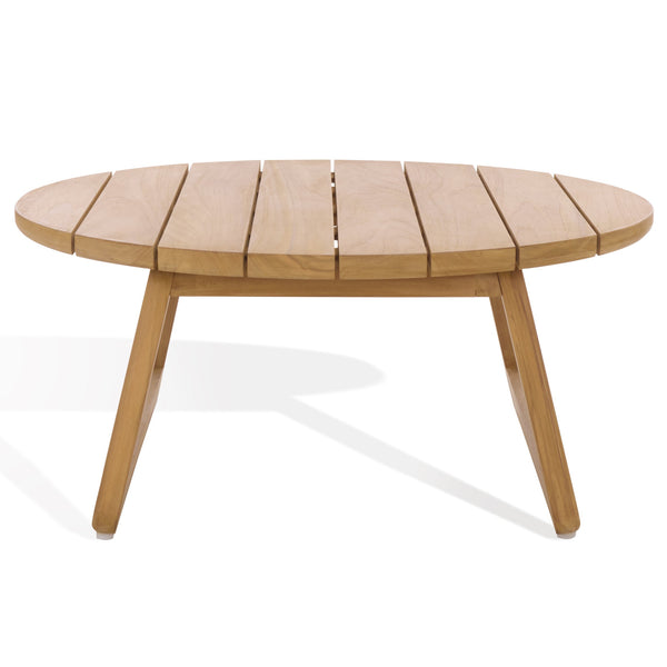 Gale Teak Outdoor Coffee Table — Low-Profile Solid Teak Square Table, Weather-Ready Patio Centerpiece