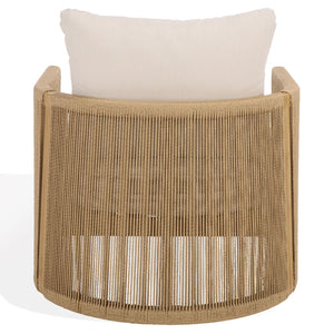 Gale Teak And Hyacinth Patio Chair — Solid Teak Frame, Breathable Weave, Sculpted Comfort For Outdoors