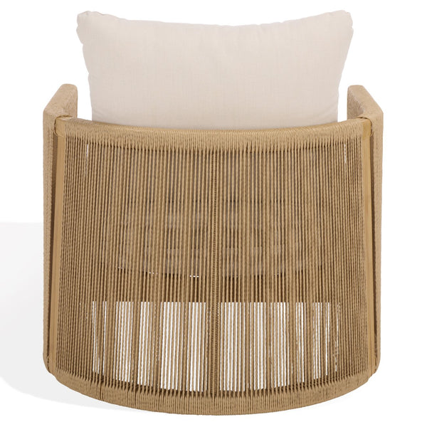 Gale Teak And Hyacinth Patio Chair — Solid Teak Frame, Breathable Weave, Sculpted Comfort For Outdoors