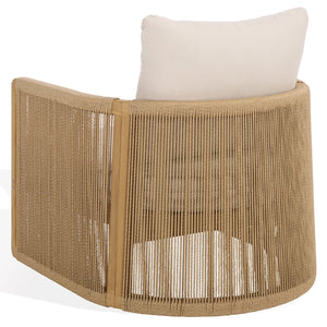 Gale Teak And Hyacinth Patio Chair — Solid Teak Frame, Breathable Weave, Sculpted Comfort For Outdoors