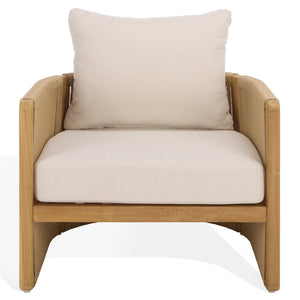 Gale Teak And Hyacinth Patio Chair — Solid Teak Frame, Breathable Weave, Sculpted Comfort For Outdoors