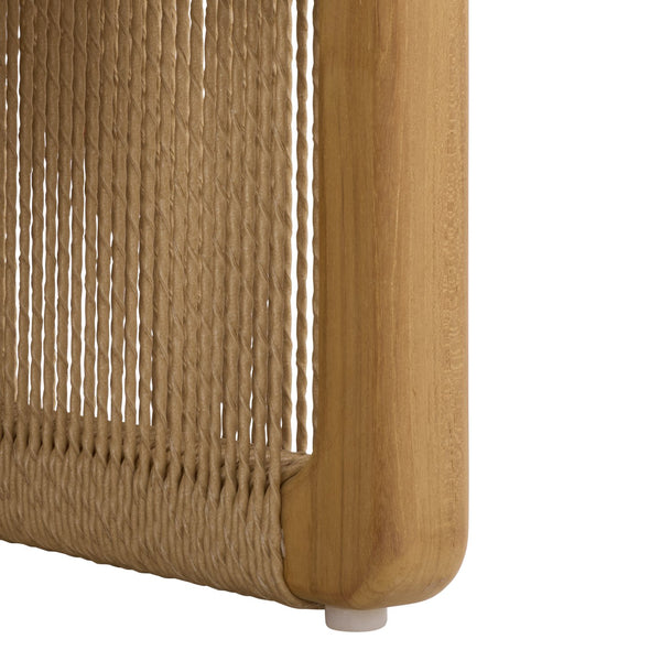 Gale Teak And Hyacinth Patio Chair — Solid Teak Frame, Breathable Weave, Sculpted Comfort For Outdoors