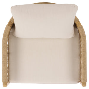Gale Teak And Hyacinth Patio Chair — Solid Teak Frame, Breathable Weave, Sculpted Comfort For Outdoors