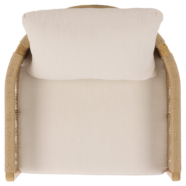 Gale Teak And Hyacinth Patio Chair — Solid Teak Frame, Breathable Weave, Sculpted Comfort For Outdoors