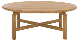 Rogers Teak Outdoor Coffee Table — Low-Profile 39.4" Square Durable Solid Wood Patio Centerpiece
