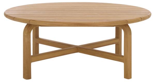 Rogers Teak Outdoor Coffee Table — Low-Profile 39.4" Square Durable Solid Wood Patio Centerpiece