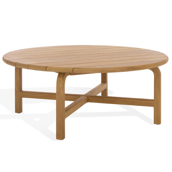 Rogers Teak Outdoor Coffee Table — Low-Profile 39.4" Square Durable Solid Wood Patio Centerpiece