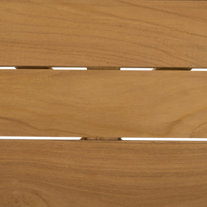 Rogers Teak Outdoor Coffee Table — Low-Profile 39.4" Square Durable Solid Wood Patio Centerpiece