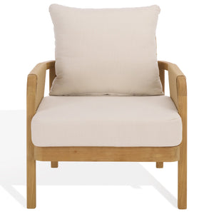 Rogers Teak & Hyacinth Patio Chair With Ergonomic Curved Back, Breathable Woven Seating, Durable Finish