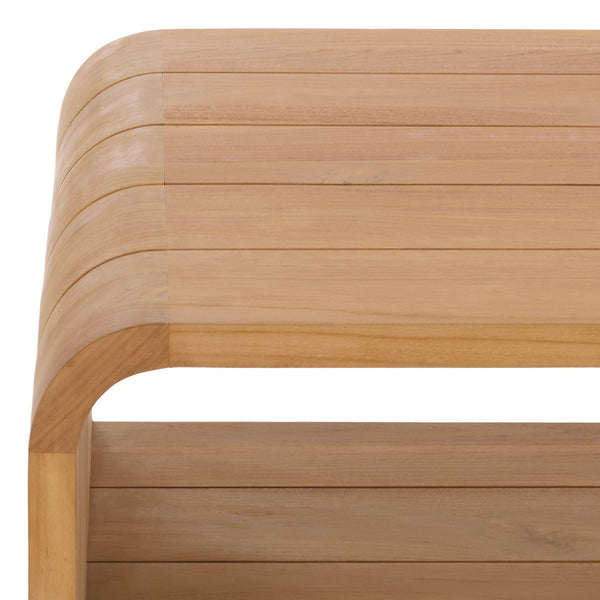 Cove Teak Outdoor Coffee Table - Low-Profile 47.2" X 31.5" Durable Solid Teak For Patio Living Spaces
