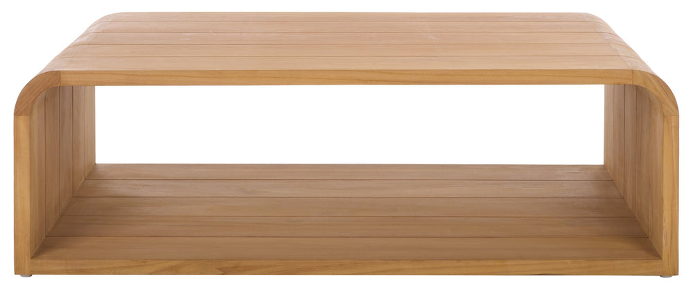 Cove Teak Outdoor Coffee Table - Low-Profile 47.2" X 31.5" Durable Solid Teak For Patio Living Spaces