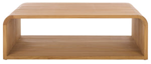 Cove Teak Outdoor Coffee Table - Low-Profile 47.2" X 31.5" Durable Solid Teak For Patio Living Spaces