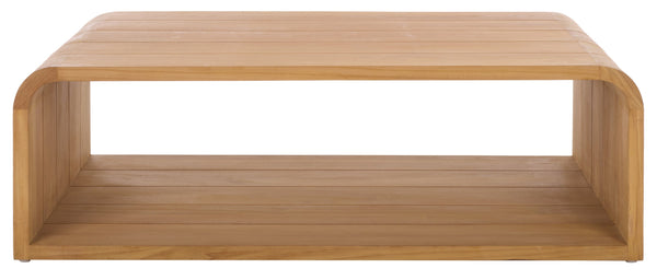 Cove Teak Outdoor Coffee Table - Low-Profile 47.2" X 31.5" Durable Solid Teak For Patio Living Spaces