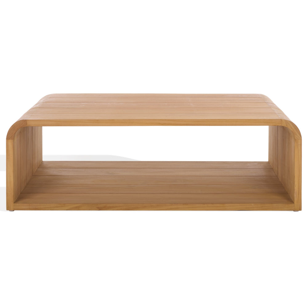 Cove Teak Outdoor Coffee Table - Low-Profile 47.2" X 31.5" Durable Solid Teak For Patio Living Spaces