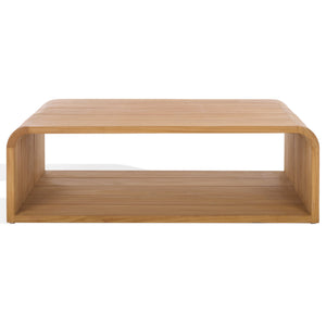 Cove Teak Outdoor Coffee Table - Low-Profile 47.2" X 31.5" Durable Solid Teak For Patio Living Spaces