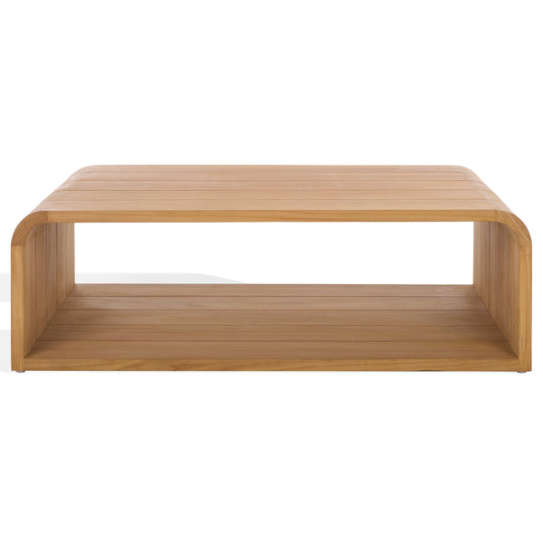 Cove Teak Outdoor Coffee Table - Low-Profile 47.2" X 31.5" Durable Solid Teak For Patio Living Spaces