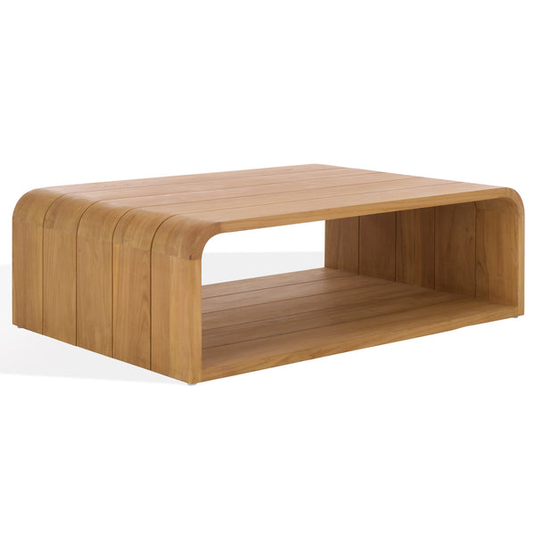 Cove Teak Outdoor Coffee Table - Low-Profile 47.2" X 31.5" Durable Solid Teak For Patio Living Spaces