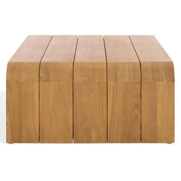 Cove Teak Outdoor Coffee Table - Low-Profile 47.2" X 31.5" Durable Solid Teak For Patio Living Spaces