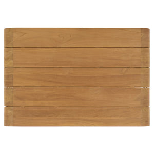 Cove Teak Outdoor Coffee Table - Low-Profile 47.2" X 31.5" Durable Solid Teak For Patio Living Spaces