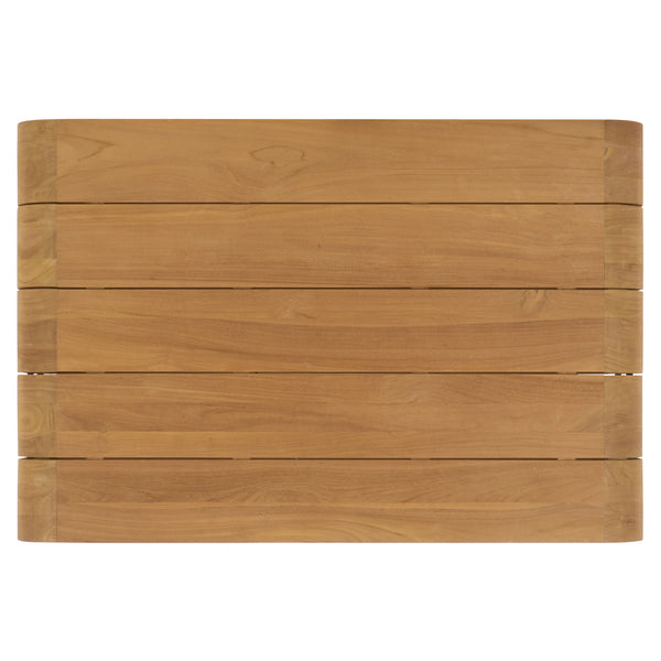 Cove Teak Outdoor Coffee Table - Low-Profile 47.2" X 31.5" Durable Solid Teak For Patio Living Spaces