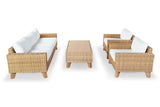 Safavieh Margarita Wicker Patio Sofa Natural / White CPT2102A