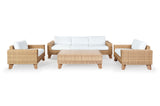 Safavieh Margarita Wicker Patio Sofa Natural / White CPT2102A