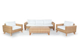 Safavieh Margarita Wicker Patio Sofa Natural / White CPT2102A