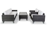 Safavieh Margarita Wicker Patio Sofa Dark Grey / White CPT2102B