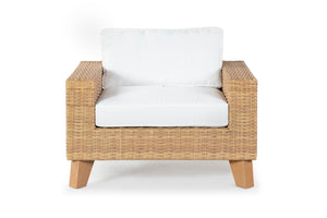 Safavieh Margarita Wicker Patio Chair Natural / White CPT2101A