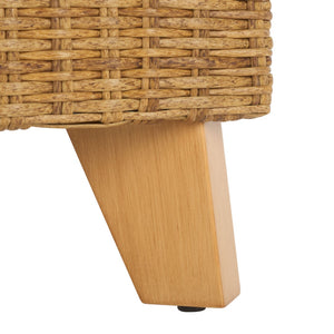 Safavieh MARGARITA Wicker Patio Chair - Stylish Outdoor Seating with Plush Comfort and All-Weather Durability Natural / White CPT2101A