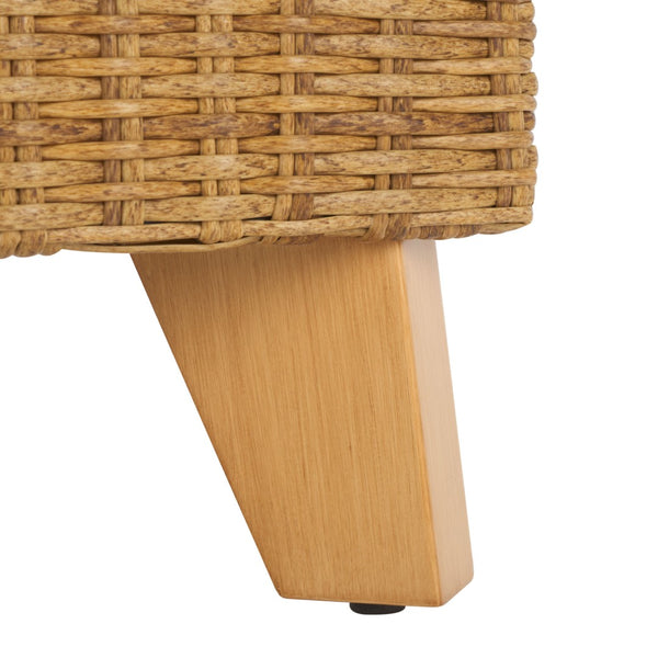 Safavieh MARGARITA Wicker Patio Chair - Stylish Outdoor Seating with Plush Comfort and All-Weather Durability Natural / White CPT2101A