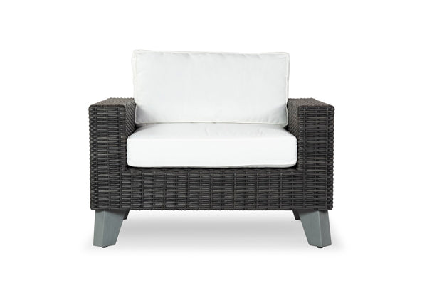 Safavieh Margarita Wicker Patio Chair Dark Grey / White CPT2101B