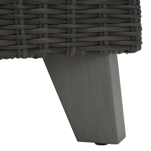 Safavieh MARGARITA Wicker Patio Chair - Stylish Outdoor Seating with Plush Comfort and All-Weather Durability Dark Grey / White CPT2101B