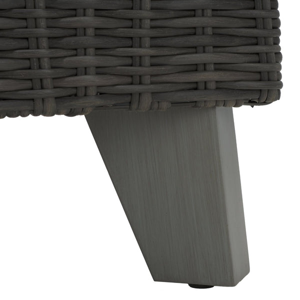 Safavieh MARGARITA Wicker Patio Chair - Stylish Outdoor Seating with Plush Comfort and All-Weather Durability Dark Grey / White CPT2101B