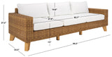 Safavieh Margarita Wicker Patio Sofa Natural / White CPT2102A