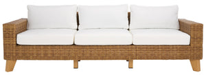 Safavieh Margarita Wicker Patio Sofa Natural / White CPT2102A