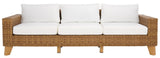 Safavieh Margarita Wicker Patio Sofa Natural / White CPT2102A