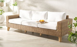 Safavieh Margarita Wicker Patio Sofa Natural / White CPT2102A