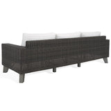 Safavieh Margarita Wicker Patio Sofa Dark Grey / White CPT2102B