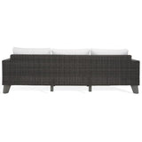 Safavieh Margarita Wicker Patio Sofa Dark Grey / White CPT2102B