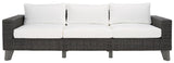 Safavieh Margarita Wicker Patio Sofa Dark Grey / White CPT2102B