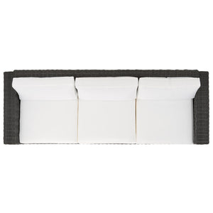 Safavieh Margarita Wicker Patio Sofa Dark Grey / White CPT2102B