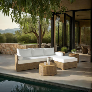 Safavieh ANGUILLA Wicker Storage Outdoor Coffee Table - Stylish, Durable Design for Your Patio and Terrace Natural CPT2103A