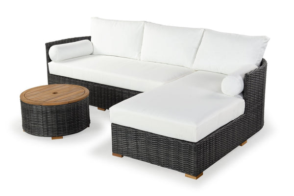 Safavieh ANGUILLA Wicker Storage Outdoor Coffee Table - Stylish, Durable Design for Your Patio and Terrace Dark Grey CPT2103B