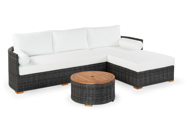 Safavieh Anguilla Wicker Storage Outdoor Coffee Table Dark Grey  CPT2103B