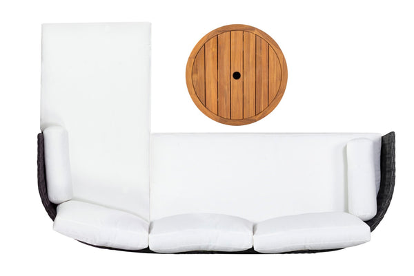 Safavieh Anguilla Wicker Storage Outdoor Coffee Table Dark Grey  CPT2103B