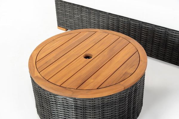 Safavieh Anguilla Wicker Storage Outdoor Coffee Table Dark Grey  CPT2103B