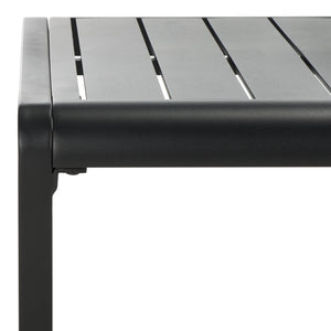 Safavieh Guam Aluminum Outdoor Coffee Table - Stylish Black, Weather-resistant & Elegant For Any Setting Black Metal Cpt2105a