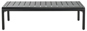 Safavieh Guam Aluminum Outdoor Coffee Table - Stylish Black, Weather-resistant & Elegant For Any Setting Black Metal Cpt2105a